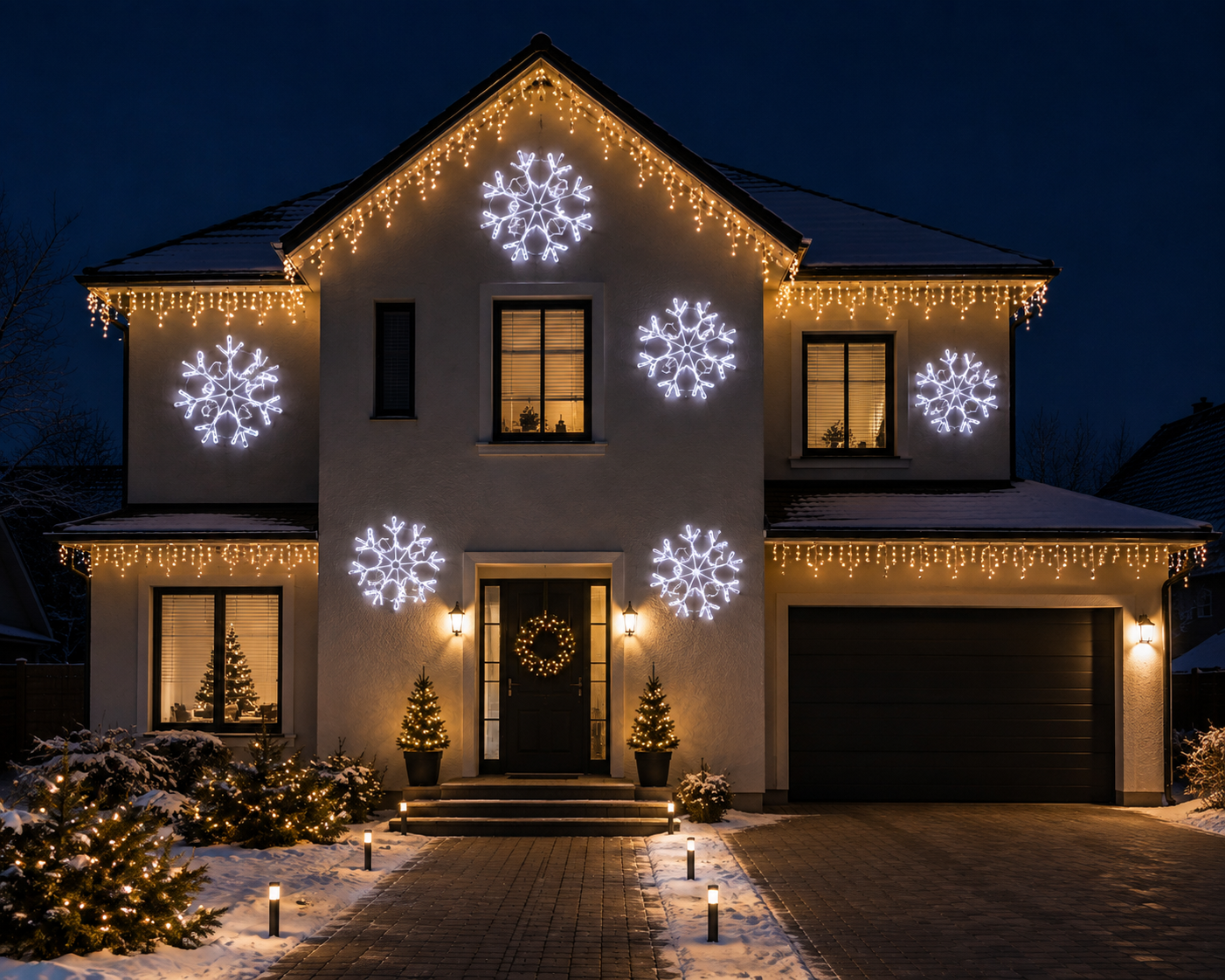 Šviečianti LED snaigė ø 100cm