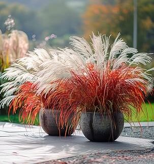Miskantas kininis (Miscanthus sinensis) "Lady in Red" Miskantas kininis (Miscanthus sinensis) "Lady in Red"