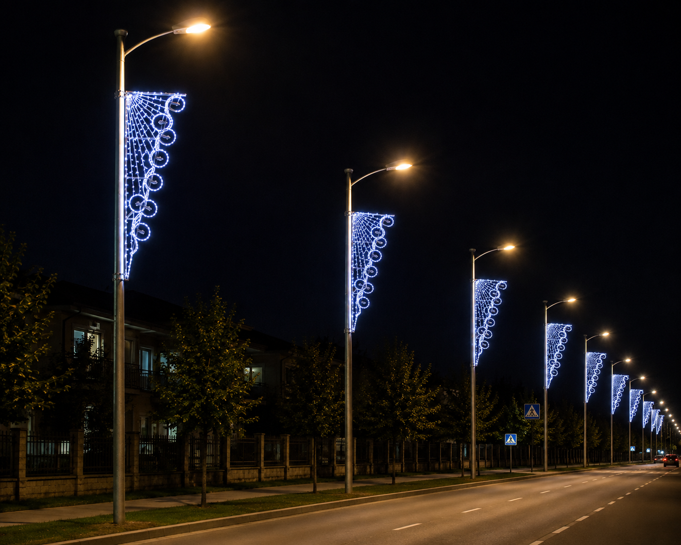 LED ŠVIEČIANTI STULPO DEKORACIJA ‘ S08’ 2m x 0,9m