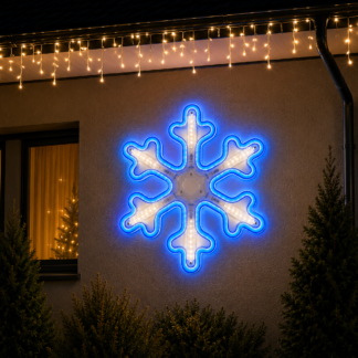 LED LEMPUČIŲ DEKORACIJA SNAIGĖ 30 CM