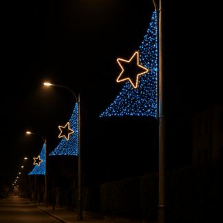LED ŠVIEČIANTI STULPO DEKORACIJA ‘ S10’ 1,2m x 1m